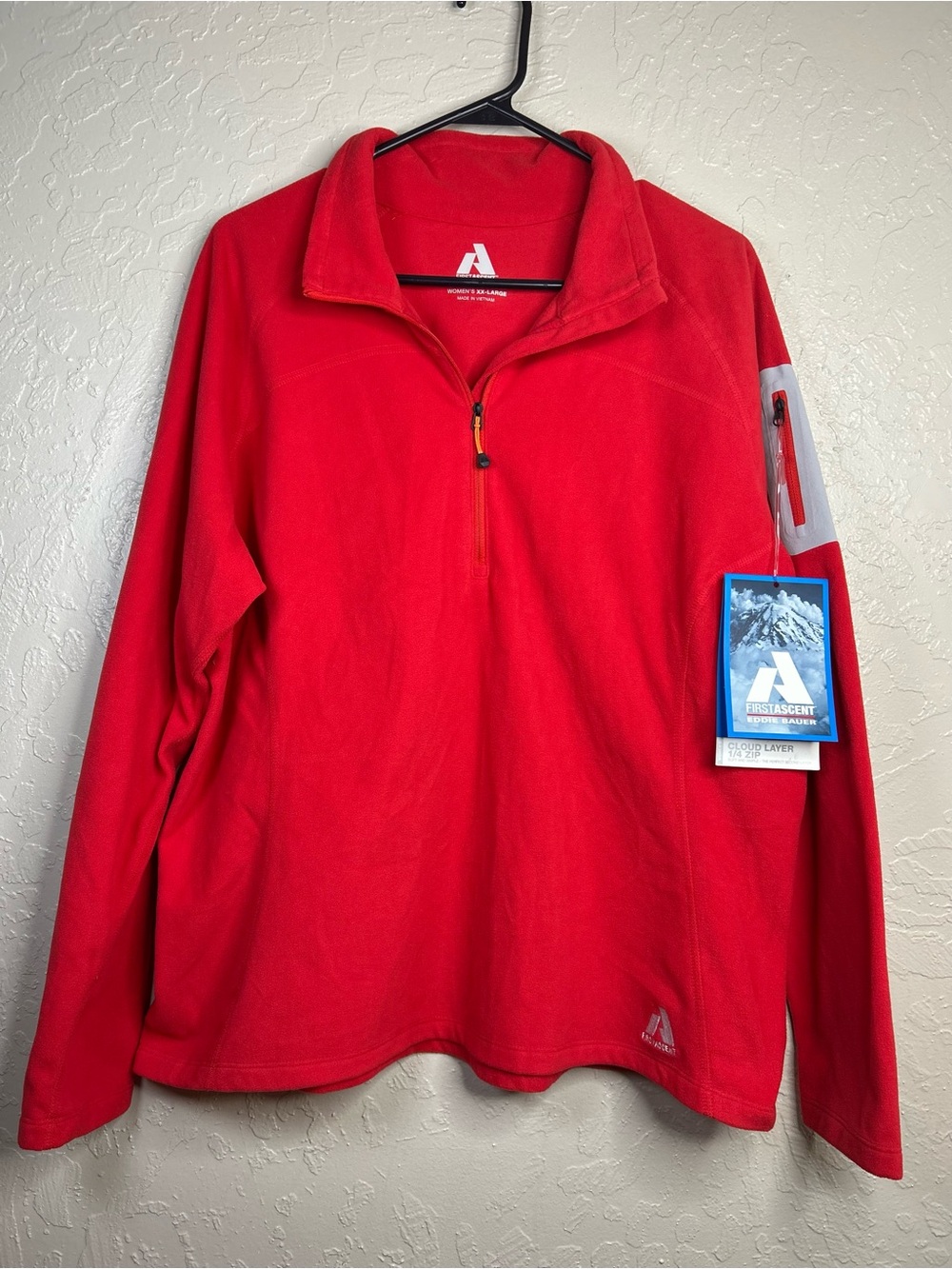 Eddie Bauer women’s First Ascent "Cloud Layer" 1/4-Zip Fleece Pullover size XXL